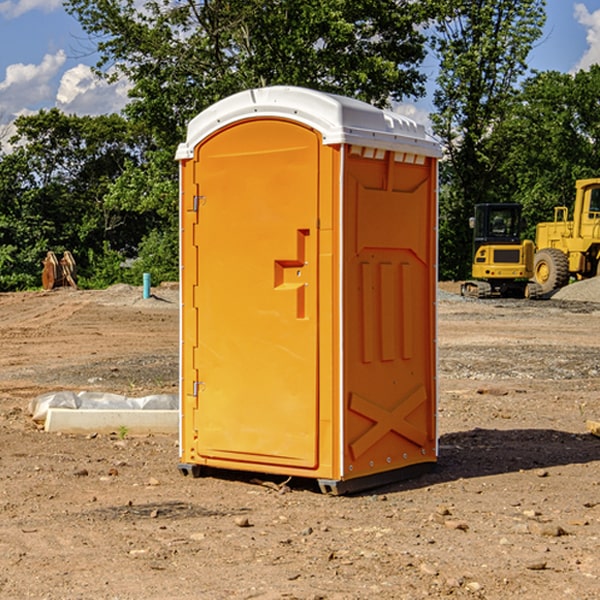 how often are the porta potties cleaned and serviced during a rental period in Parcoal